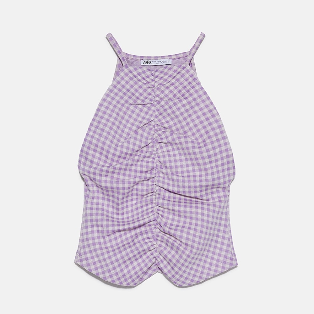 Gingham Zara top